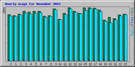 Hourly usage for November 2023