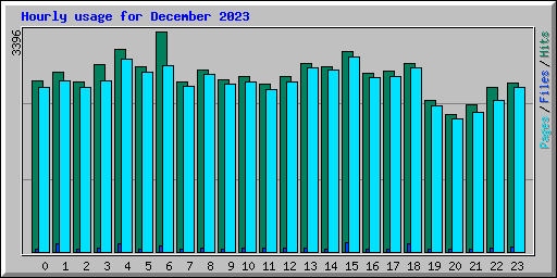 Hourly usage for December 2023